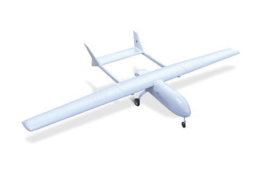Skyeye UAV large SS600 fixed wing drone engine with H-tail configuration on white background