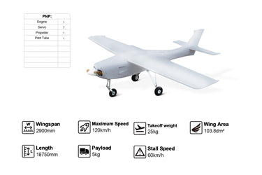 Skyeye Glass fiber 2900mm UAV Fixed Wing Drone