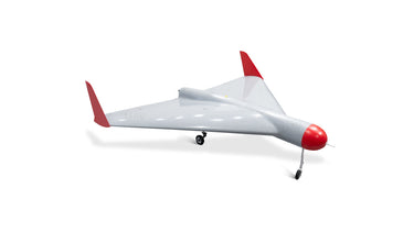 Skyeye Mosquito SM200G Delta Wing Drone with red accents, showcasing a sleek design.