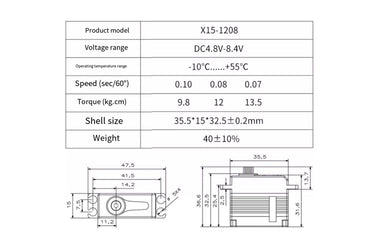 KST X15-1208 755X 908 and 508 Swashplate Servos