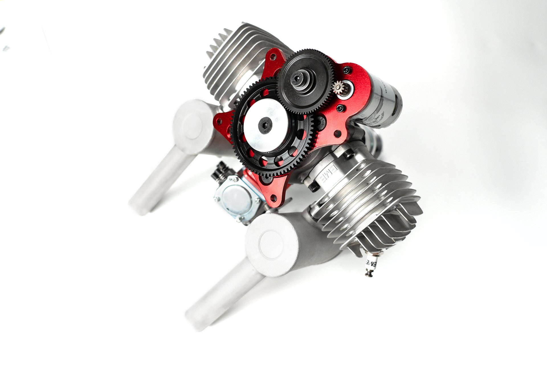 EME70cc Electric Start Twin Cylinder Model Aircraft Engine Two Stroke ...