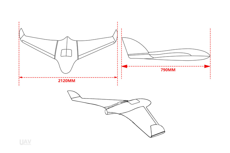 Rased UAV, Fixed-wing reconnaissance UAV, Aircraft & UAVs - view 3