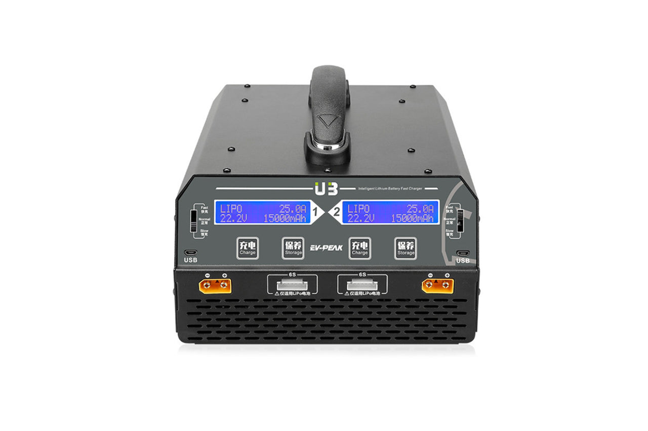 EV-PEAK U3 Dual‑Channel 25A 600W Charger