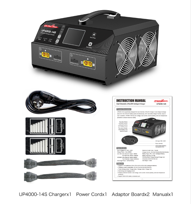 UltraPower UP4000-14S Dual‑Channel Smart Charger