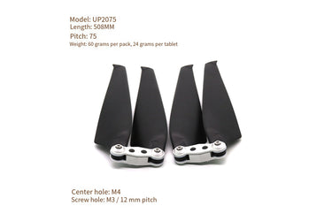 Foldable carbon plastic composite propeller for multi rotors