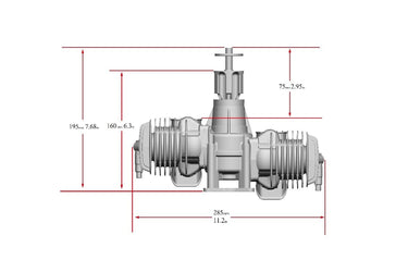 RCGF Stinger 125cc TWINRCGF STINGER 125CC TWIN 2 cycle piston valve type gasoline ENGINEUAVMODEL