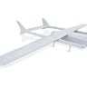 Skyeye UAV Large SVC600 VTOL drone engine with white fixed-wing design and dual tail booms.