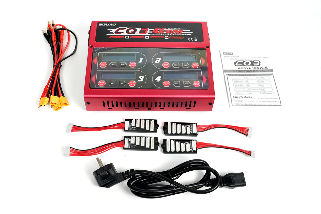 EV-PEAK CQ3 4‑Channel Multi‑Function Balance Charger