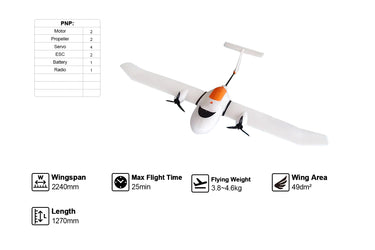 Skywalker EVE 2000 2240mm binaire Vaste Vleugel Drones