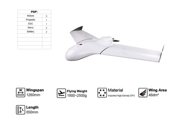 斯凯walker X5pro-v2 1260MM 固定翼无人机