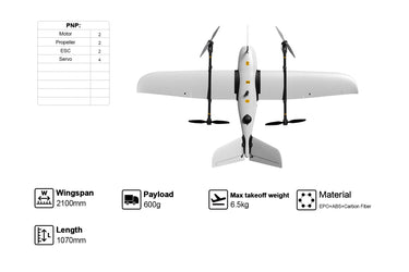 Makeflyeasy Freeman 2+2 2100mm UAV VTOL Drones