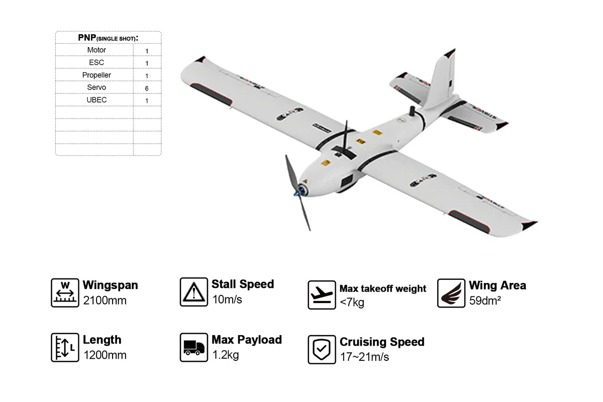 Makeflyeasy striver mini binary 2100mm UAV Fixed Wing DronesMaterial ...