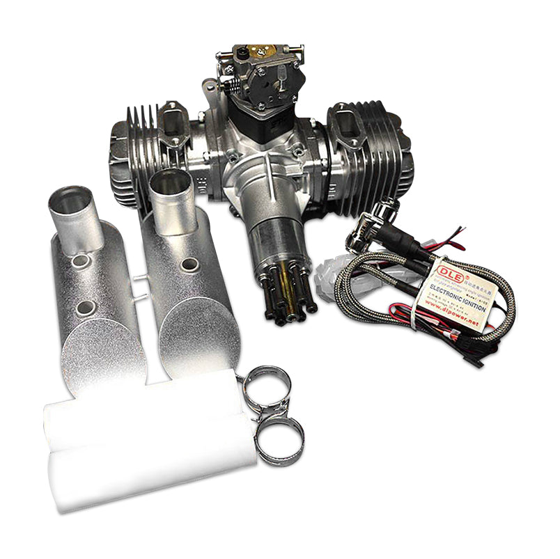 DLE120 120CC Two cylinder side exhaust two stroke gasoline engine Mode ...
