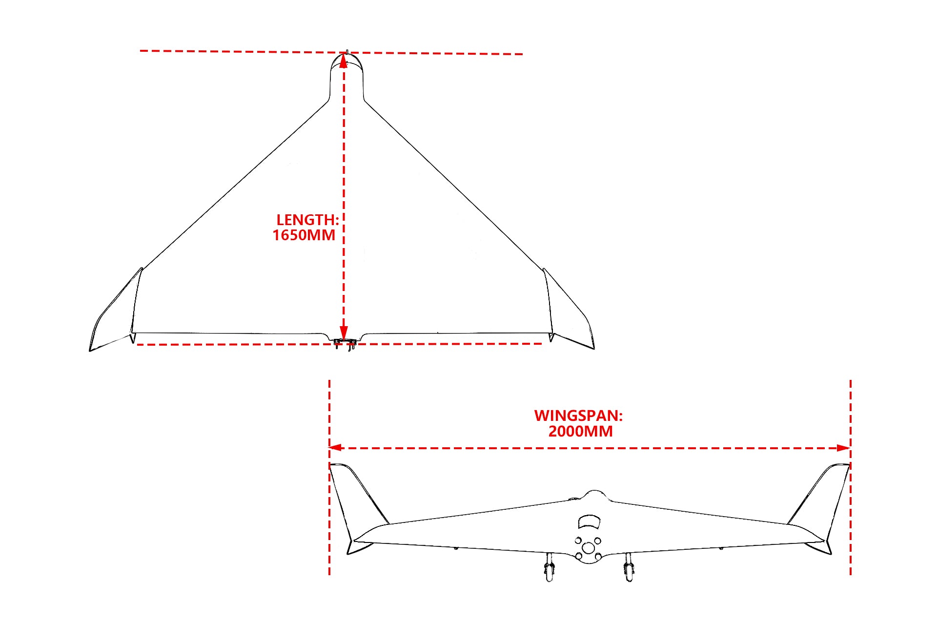 Wing Support Long Mosquito Drone with 2000mm Wingspan for Long Range Missions - UAVMODEL