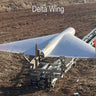 Skyeye Mosquito SM200G Delta Wing Drone on launch rail, featuring a delta wing design.