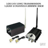 LOS UAV Long Transmission 1.2ghz 4 channels 2000mW 30KM RECEIVER & TRANSMITTER - UAVMODEL