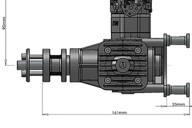 Plynový motor modelu DLE40 40CC