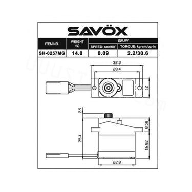 Savox SH-0257MG ServoSavox SH-0257MG ServoUAVMODEL