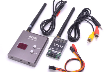 FPV 5.8Ghz 600mW 48CH Wireless AV A/V transmitter receiver TS832 RC832 RC832S Tx Rx Set for F450 S500 RC Racing Drones Plane - uavmodel