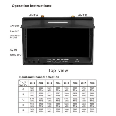 5802 FPV MonitorLCD5802D LCD5802S 5802 7 Inch MONITOR SCREENUAVMODEL
